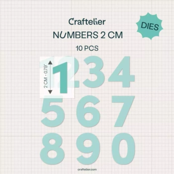 Troquel Números Craftelier 2cm