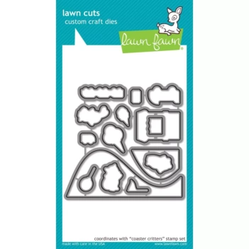 Troquel Coaster Critters Slide On Over Lawn Fawn compatible con Sizzix
