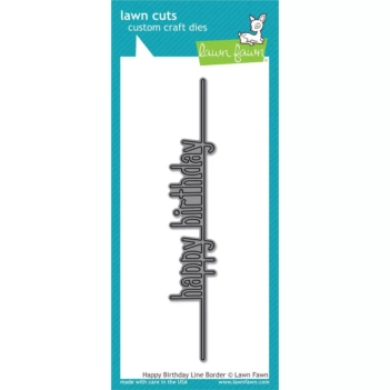 Troquel Happy Birthday Line Border compatible con Sizzix