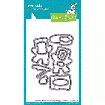 Lawn Fawn Die Beary Frohe Feiertage kompatibel mit Sizzix