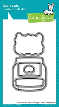 Troquel Lawn Fawn How you bean? compatible con Sizzix 