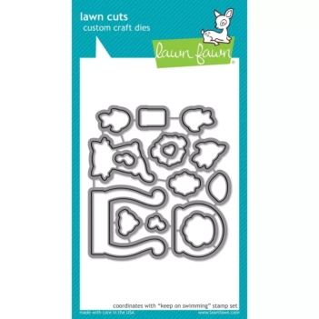 Troquel Lawn Fawn Keep On Swimming compatible con Sizzix