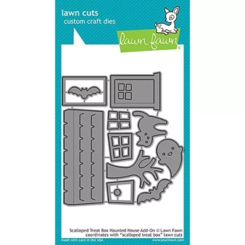 Lawn Fawn Die Scalloped Treat Box Spukhaus kompatibel mit Sizzix