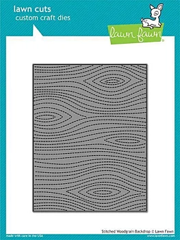 Lawn Fawn Die Stitched woodgrain achtergrond compatibel met Sizzix