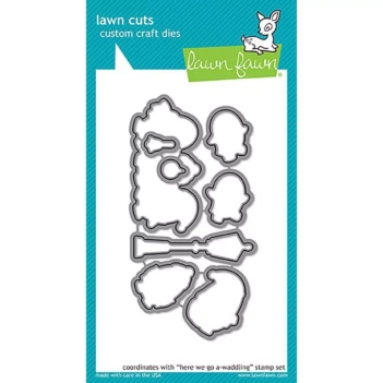 Die Lawn Here We Go A-Waddling compatibile con Sizzix