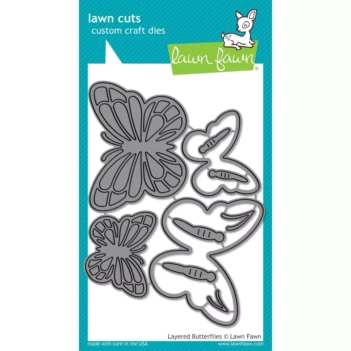 Fustelle a strati Farfalle Prato Fawn compatibili con Sizzix