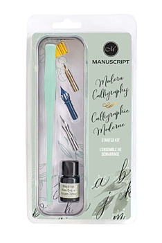 Conjunto de Caligrafia Oblíqua Manuscrito Mint