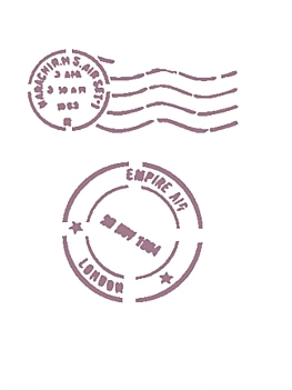 SUPER OFERTA **40%** Molde de Stencil A5 V-203 Carimbos postais 15x21cm Dayka