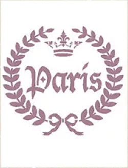 Estêncil Coroa Paris (15x21cm) V-190