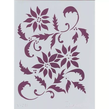 Estêncil Folhas e Flores (15x21cm) V-218