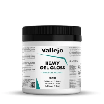 Medium gel 591 dicht glanzend kunstenaar Vallejo 500ml