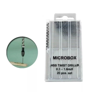 Set van 20 Vallejo miniboren 0,3-1,6 mm