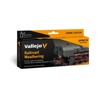 Set 8 verven Railroad Weathering Effects Vallejo 18ml