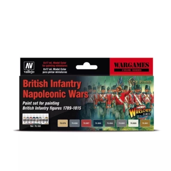 British Infantry Model Paint Kit, Napoleonic Wars Vallejo
