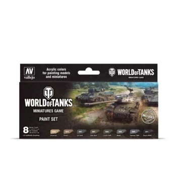 Zestaw 8 farb do modeli 245 Wargames World of Tanks Vallejo 17ml