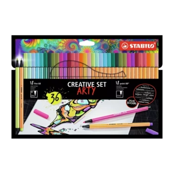 Set van 36 Creative Set Arty Stabilo markers