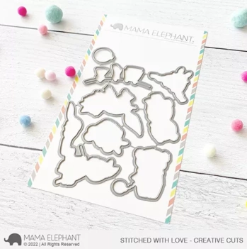 Troquel Stitches With Love Mama Elephant
