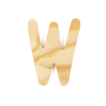 SUPER OFERTA **30%** Letra W en Madera sin Barnizar Stamperia