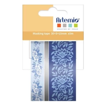 Kit De 3 Washi Tape Bleu Artemio