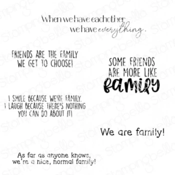 Stempels We Are Family Sentiment Stamping Bella