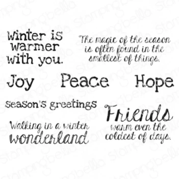 Winter Sentiment Stempelset Stamping Bella