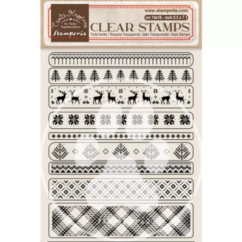 Stamperia Create Happiness Christmas Plus Clear Stamps Borders 