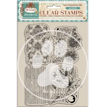 Die-cuts de chipboard Flor de Pascua The Nutcracker Stamperia