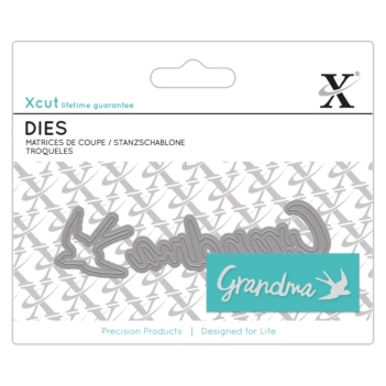 Mini Troquel Dedicatoria Xcut Granma compatible con Sizzix