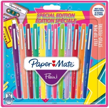 Set de 12 Rotuladores Edición Especial Retro Flair Paper Mate