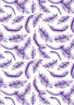 Papier Acétate Plumes Violettes Fabrika Decoru A4