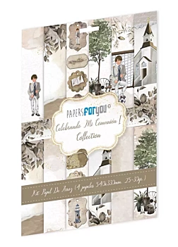 Kit 4 Rice Papers Blonde Boy Celebrating my Communion PapersForYou 54x33cm