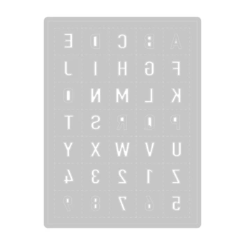 Alfanumeryczna matryca Thinlits Tile autorstwa Eileen Hull dla Sizzix
