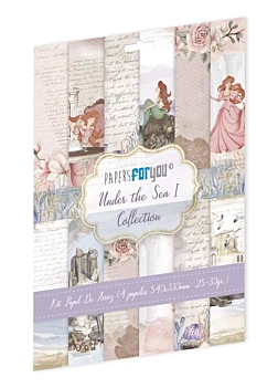 Kit 4 rijstpapier Under the Sea PapersForYou 54x33cm
