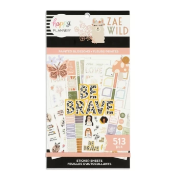 Super Pack Adesivos Flores Pintadas Zaewild x Happy Planner