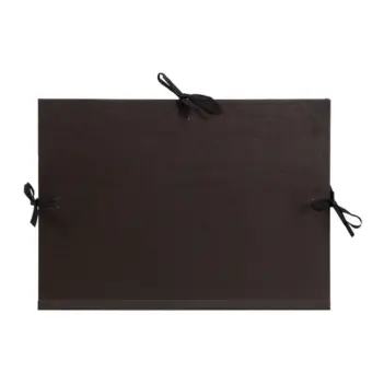 Carpeta negra con solapas y lazos Clairefontaine