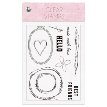 P13 Stitched With Love Set Transparante Stempels 