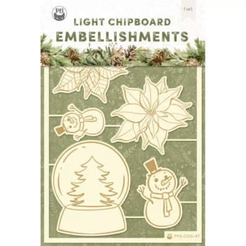 SUPER OFERTA **40%** Die-Cuts Light Chipboard #04 Cosy Winter P13