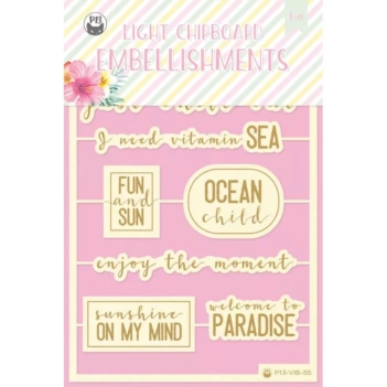 Die-Cuts Light Chipboard Frases Inglês Summer Vibes P13