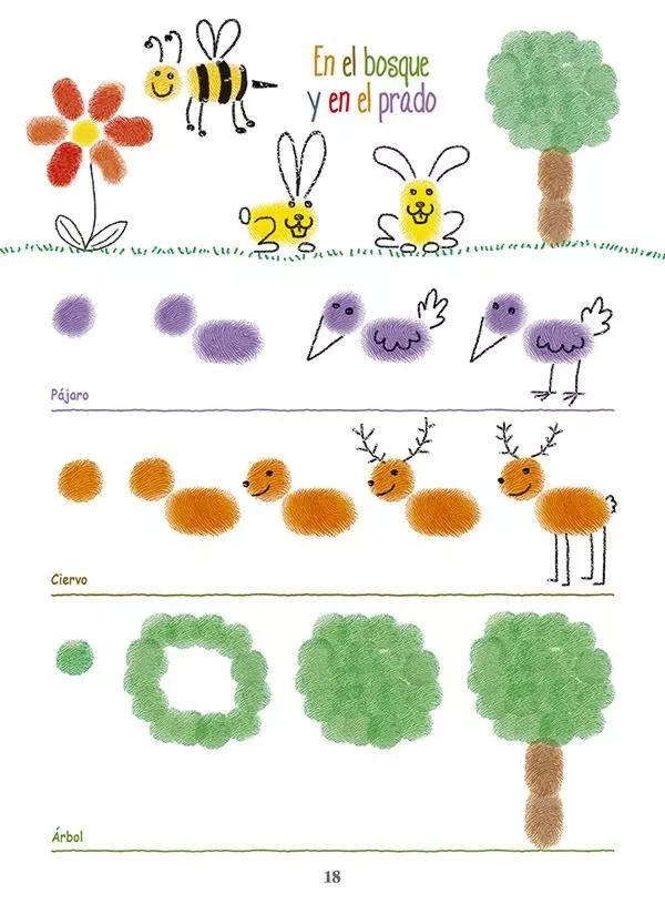 Libro Montessori para colorear con los dedos