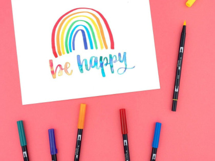 Lettering using Tombow