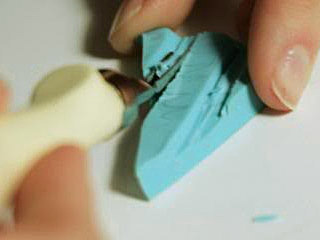 DIY Carvado de sellos. Banderines