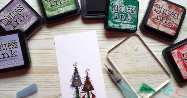 Different techniques for colouring stamps