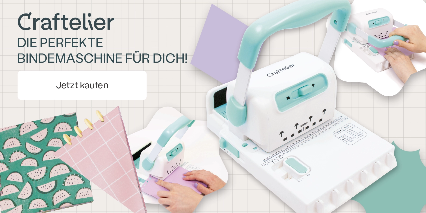 Craftelier Aufbewahrungsbox Mit 17 Fächern – 26,5x17,8x4,2 Cm, Transparent/türkis, Für Bastelbedarf & Scrapbooking